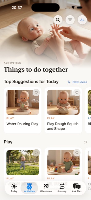 Activities screen